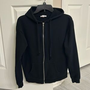 Junior girls Full Tilt zip-up hoodie sweatshirt black size XS